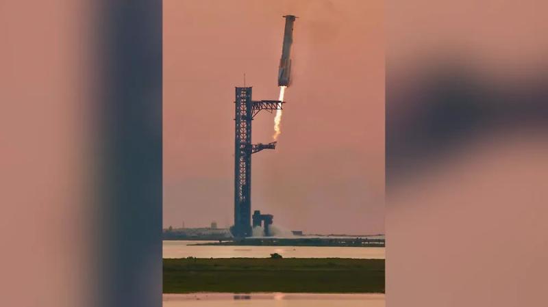 SpaceX вернула первую ступень Starship с помощью Мехазиллы